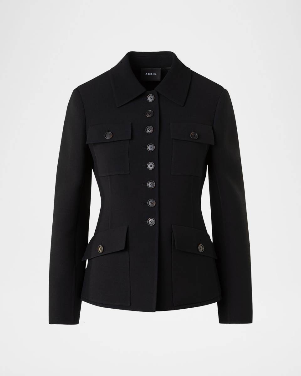 Delia Single-Breasted Wool Double-Face Jacket
